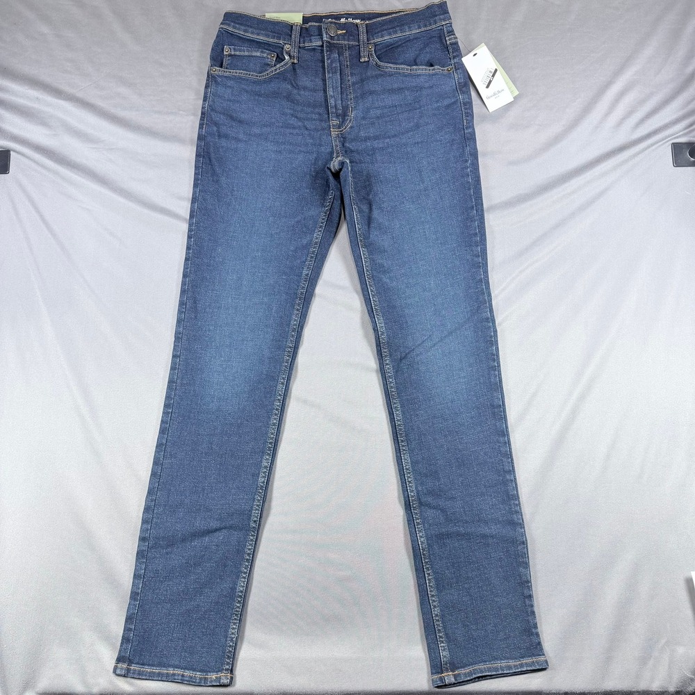 Goodfellow Mens 30x32 Blue Cotton Skinny Total Flex Stretch Denim Jeans NWT 865